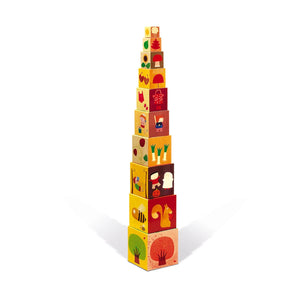 Janod 4 Seasons Square Stacking Pyramid