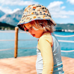kids leopard bucket hat UPF 50+