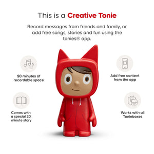 Red Creative Tonie Rubie figure, blank Tonie for uploading stories, songs and messages