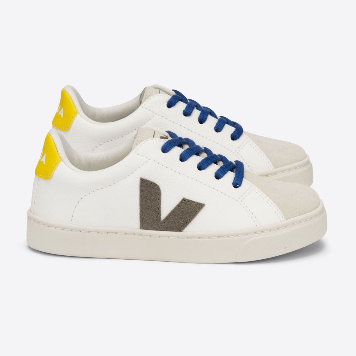 Veja Esplar Leather Lace Trainer White Moonrock Tonic