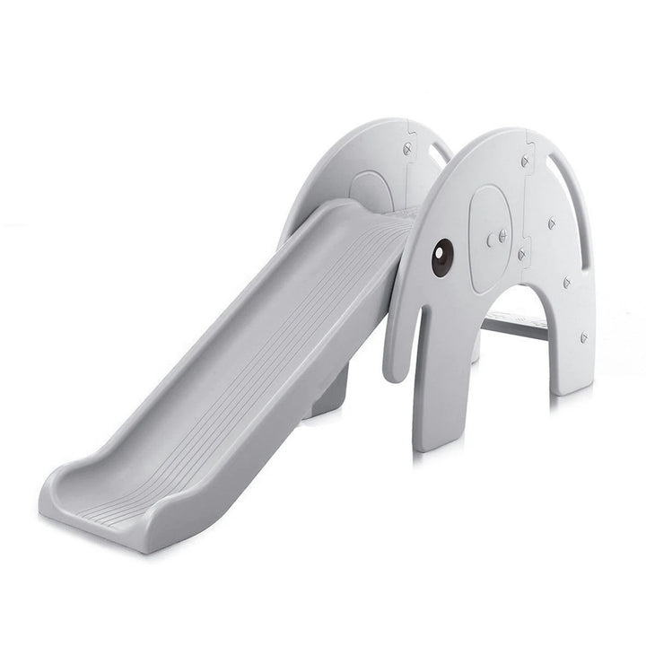 Top-down view of the elephant slide showing the wide slide area and easy-to-grip handles.
