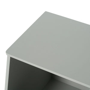 Close-up of anti-tip safety storage trunks
