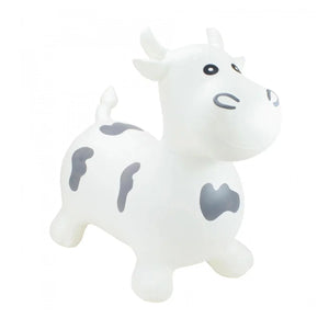 Happy Hopperz Bouncy Kids Ride On Toys - Inflatable - Big Face White Bull