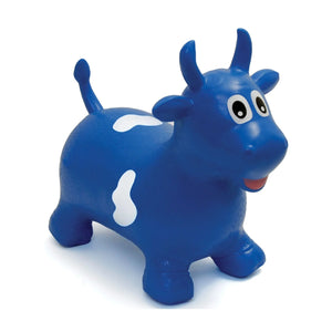 Happy Hopperz Bouncy Kids Ride On Toys Inflatable - Blue Bull
