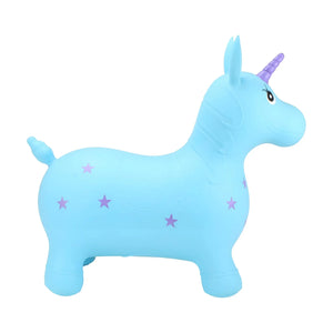 Side view of Happy Hopperz Turquoise Unicorn