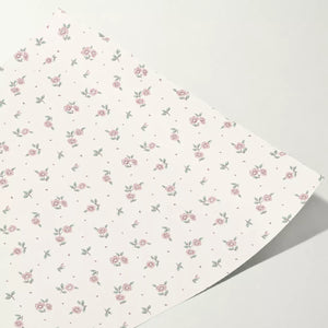 Gentle floral wall stickers included with Hooga Noble Dollhouse — soft design to personalise your child’s play home
