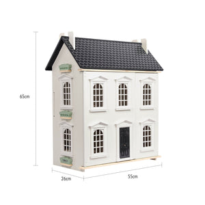 Dimension of the hooga playroom wooden doll house for kids.
