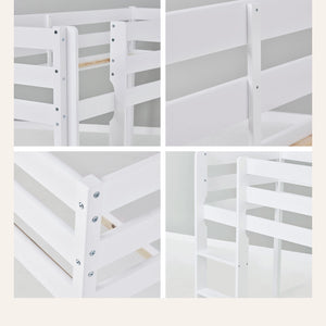 Eco-friendly pine kids bed in white