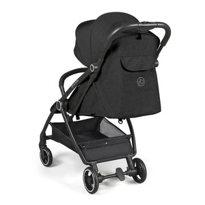 Back view of the Ickle Bubba Aires Auto-Fold Stroller in a white backgroun.