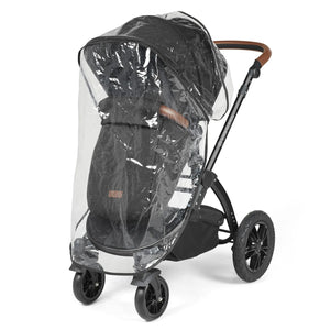 Ickle Bubba Stomp Luxe pushchair with rain cover.