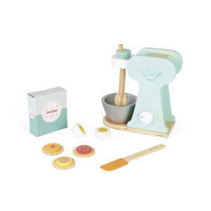 Pretend play kitchen set with mixer and spatula
