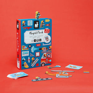 Magnetic book Firefighters with firefighter and vehicle magnets.