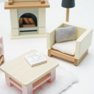Le Toy Van wooden dolls living room furniture rigorously tested to meet the highest safety standards.
