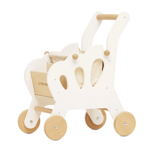 Le Toy Van Wooden Shopping Trolley Kids Pretend Play Chalkboard Fabric Bag.