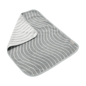 Leander topper for changing mat, woodland, organic cotton - cool grey
