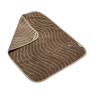 Leander topper for changing mat, woodland, organic cotton in mocca colour