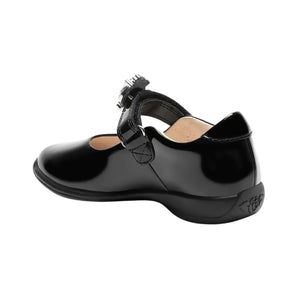 Side view of the Lelli Kelly girls shoe in a white background.