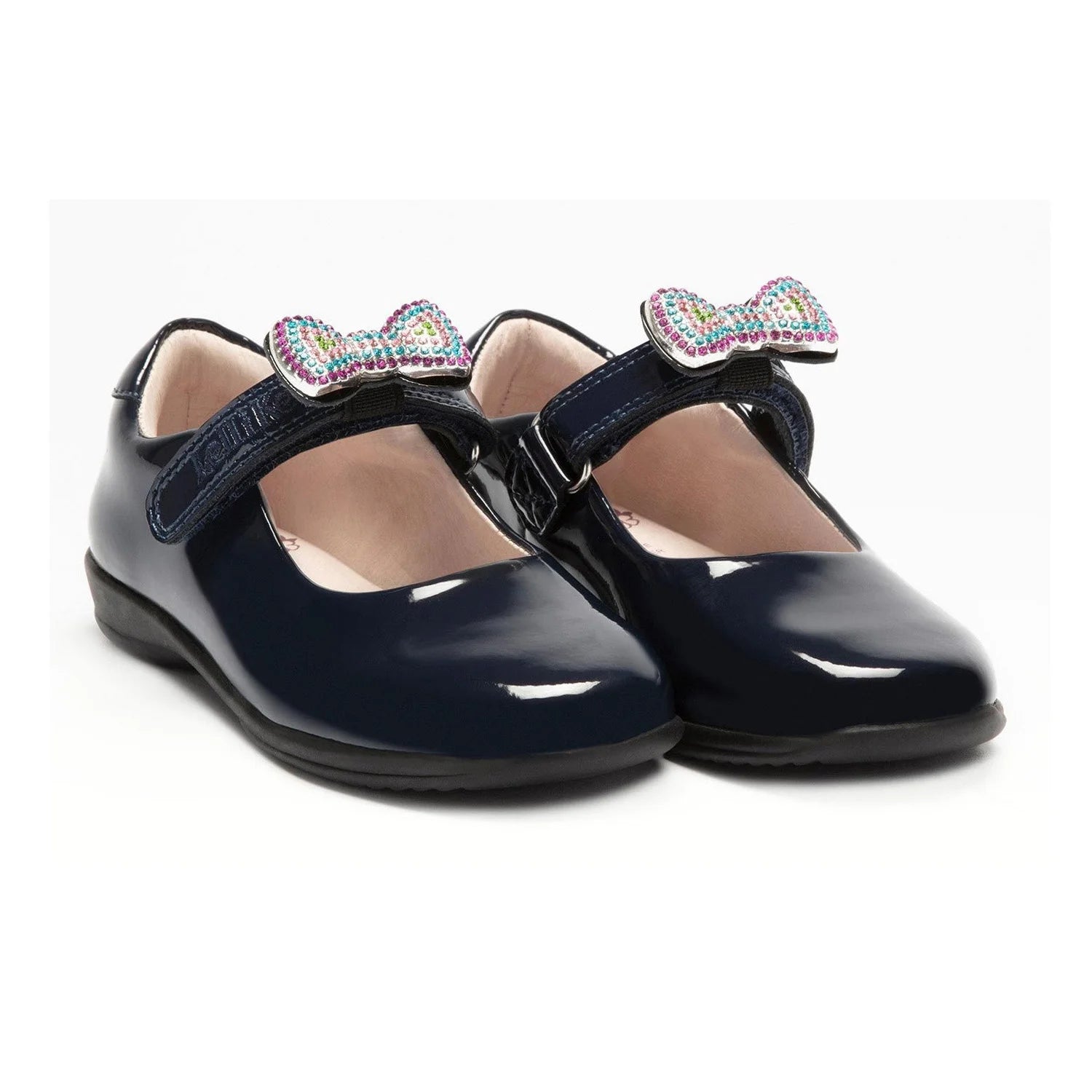 Lelli Kelly Erin Black Patent School Shoes (LK8116) F Fitting