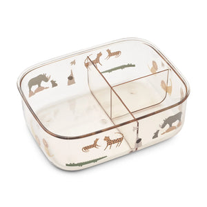 Kids lunch box with lid in a white background