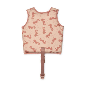 Back design of the kids swim vest.