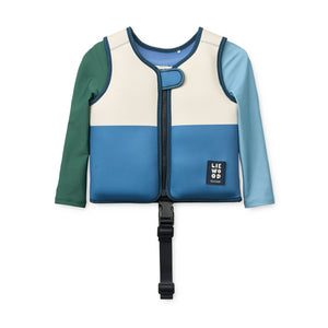 Liewood dove swim vest in reverside multi mix colour.