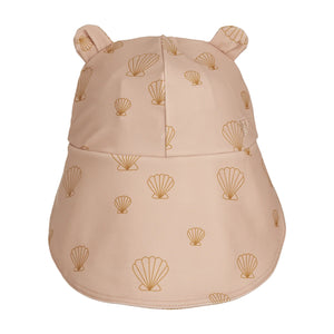 Summer kids hat in peach sea shell colour