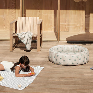 Small inflatable pool for toddlers and young children.