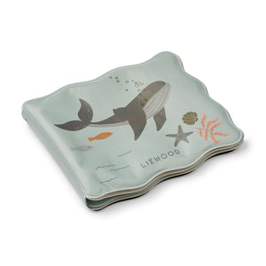 Liewood Waylone water bath book in sea creature design.