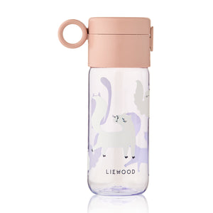 Liewood clemence tritan water bottle - 350ml in cat warm lilac colour