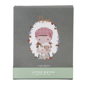 Little Dutch cuddly doll ready for gift giving in box.