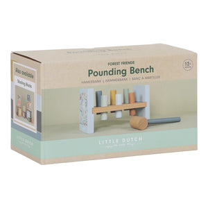 Packaging of Little Dutch pounding bench forest friends.