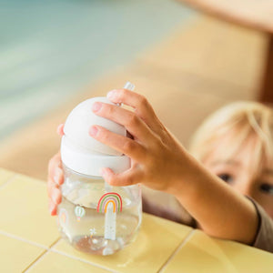 Little Dutch water bottle with straw is perfect for toddlers.