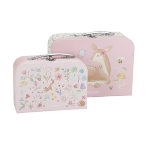 Little Dutch suitcase in pink fairy garden design.