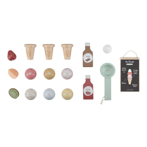 Little Dutch ice cream play set in white background.