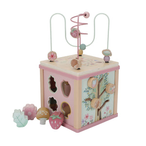 Little Dutch wooden activity cube – colorful shape sorter panel