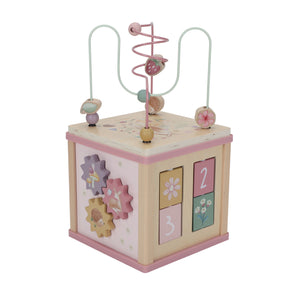 Bright and engaging design of Little Dutch wooden activity cube