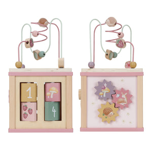 Different activity panels of Little Dutch wooden activity cube