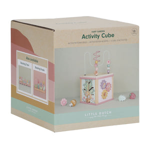 Little Dutch Wooden Activity Cube – safe and durable toddler toy.