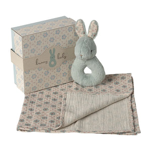 Maileg Rabbit Rattle Set - Mint