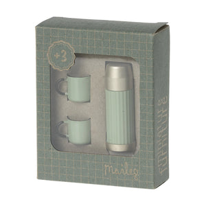 Maileg Thermos And Cups with cute design in a box
