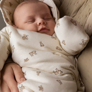 Infant romper with foldable hand and foot openings for warmth