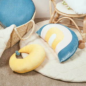 Eco-friendly moon-shaped cushion for babies and toddlers