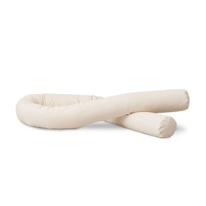 Bed snake styled as a soft cushion companion for older children