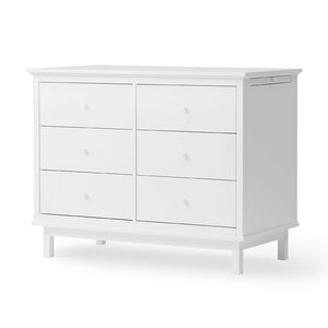 White Oliver Furniture Seaside dresser with 6 drawers in a clean, minimal design.