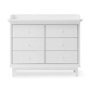 Full front view of nursery dresser with elegant minimalist Scandinavian design