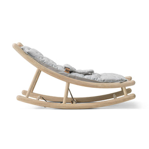Oliver Furniture Wood Baby & Toddler Rocker in white-oiled oak frame