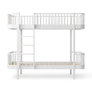 Left-side ladder with wide steps for safe climbing.