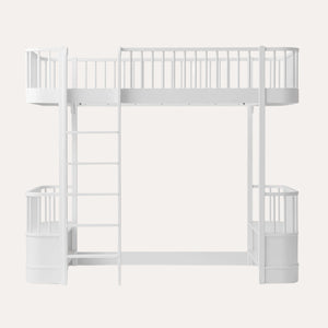 Scandinavian style wooden loft bed with clean design