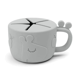 Peekaboo Snack Cup Grey Raffi