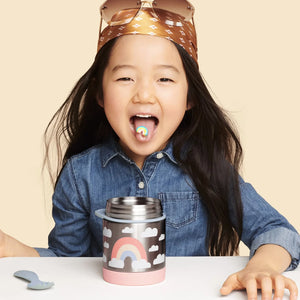 Rainbow food jar for kids.